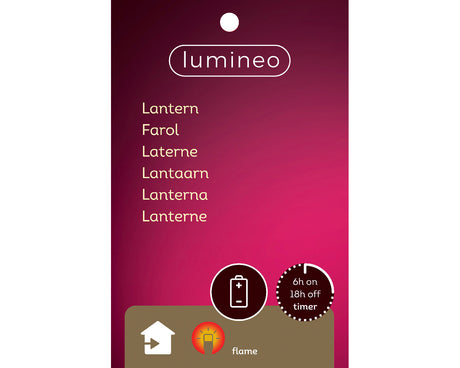 LED lantaarn plastic fire flame effect BO binnen 3assorti