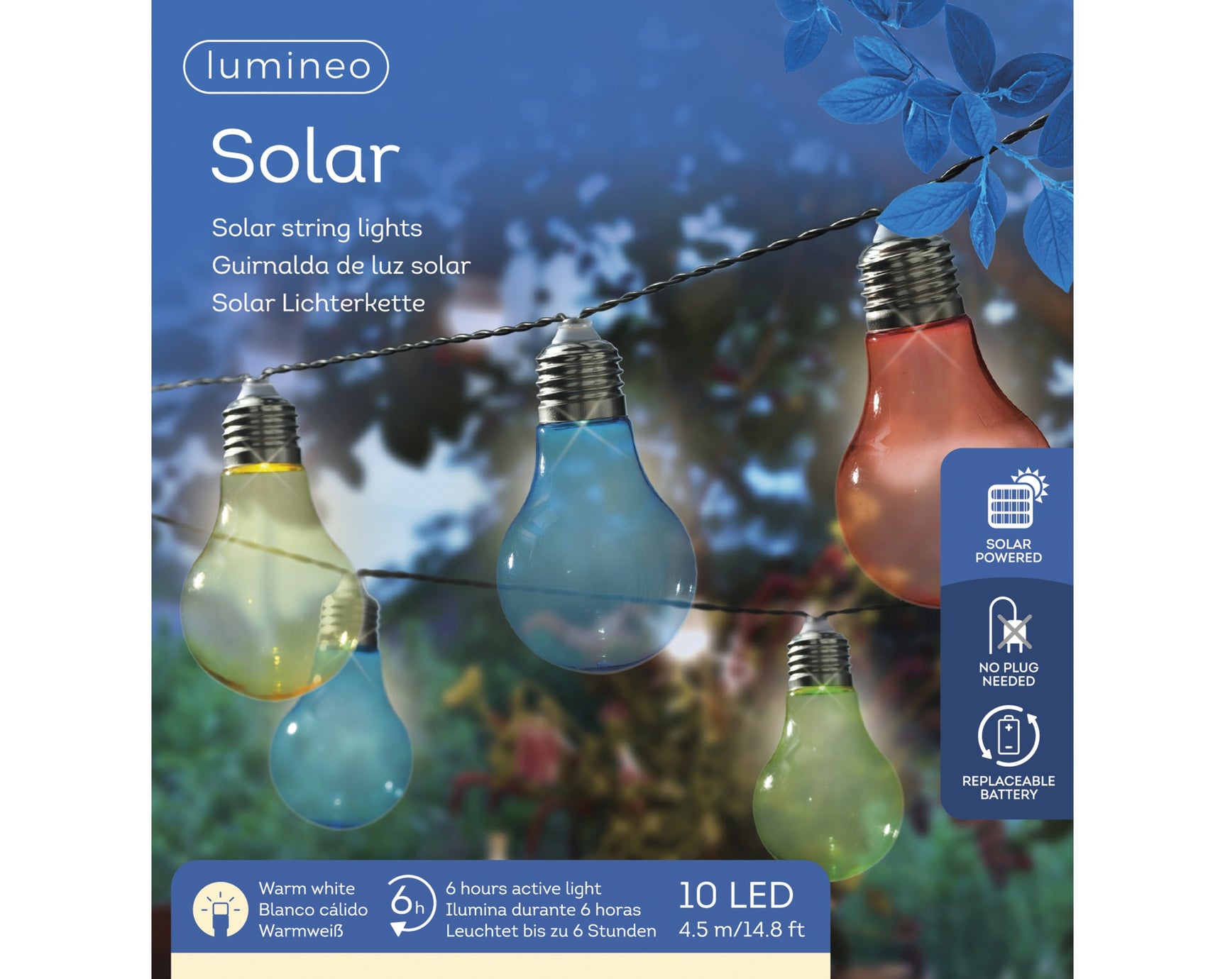 Solar partylight plastic steady