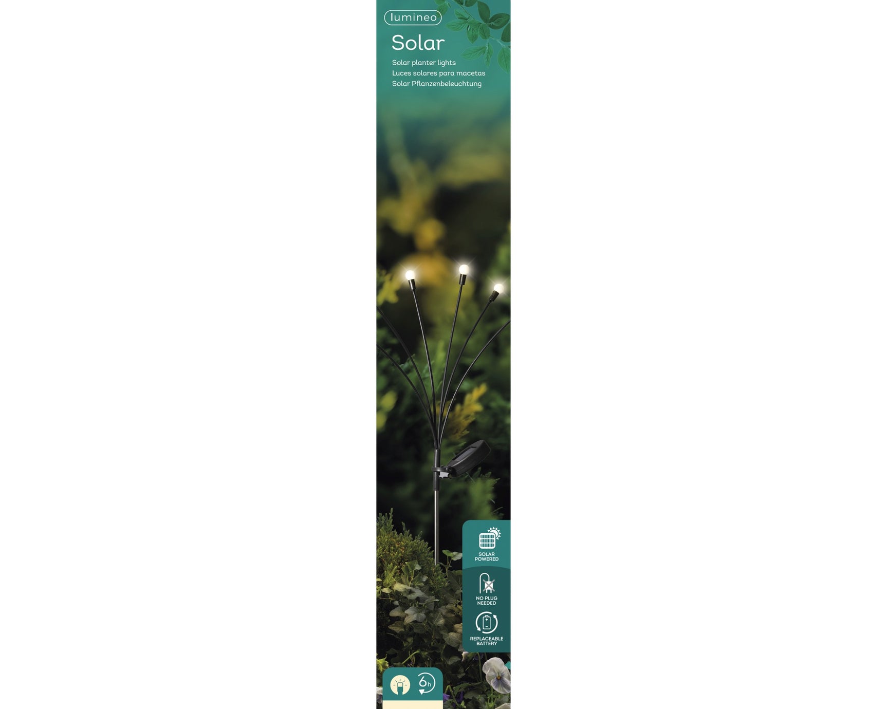 Solar stake light plastic steady