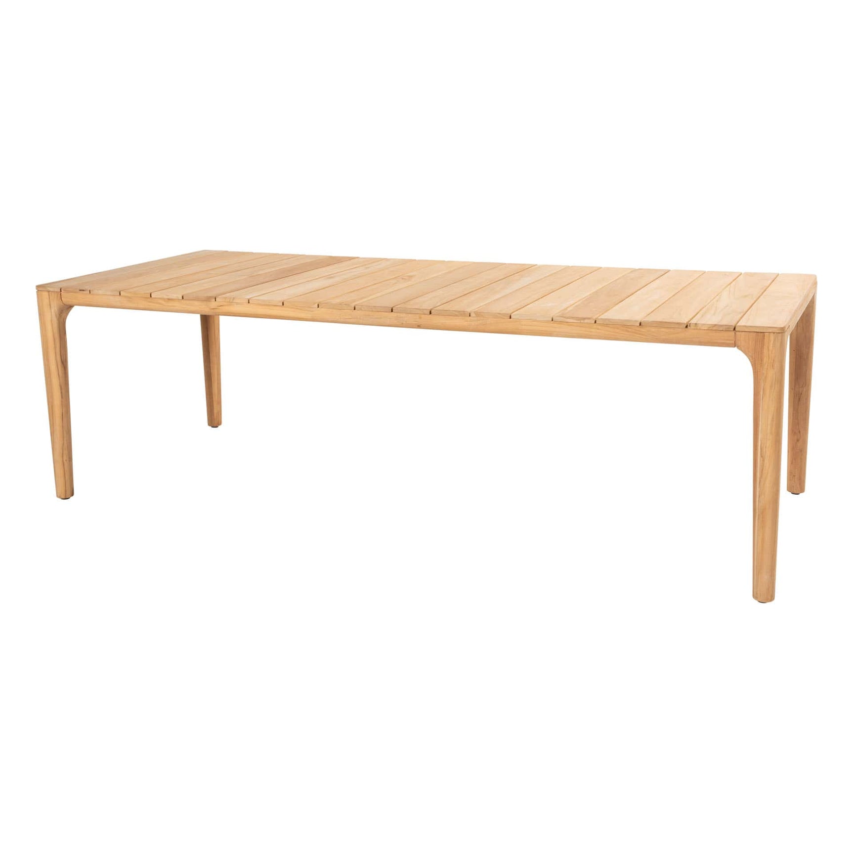 Houten eettafel met rechthoekig blad, 240 x 100 cm en vier poten