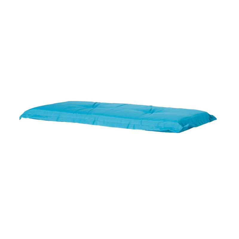 Bankkussen 120x48 turquoise Panama-stof, gestikte naden en afgewerkte randen