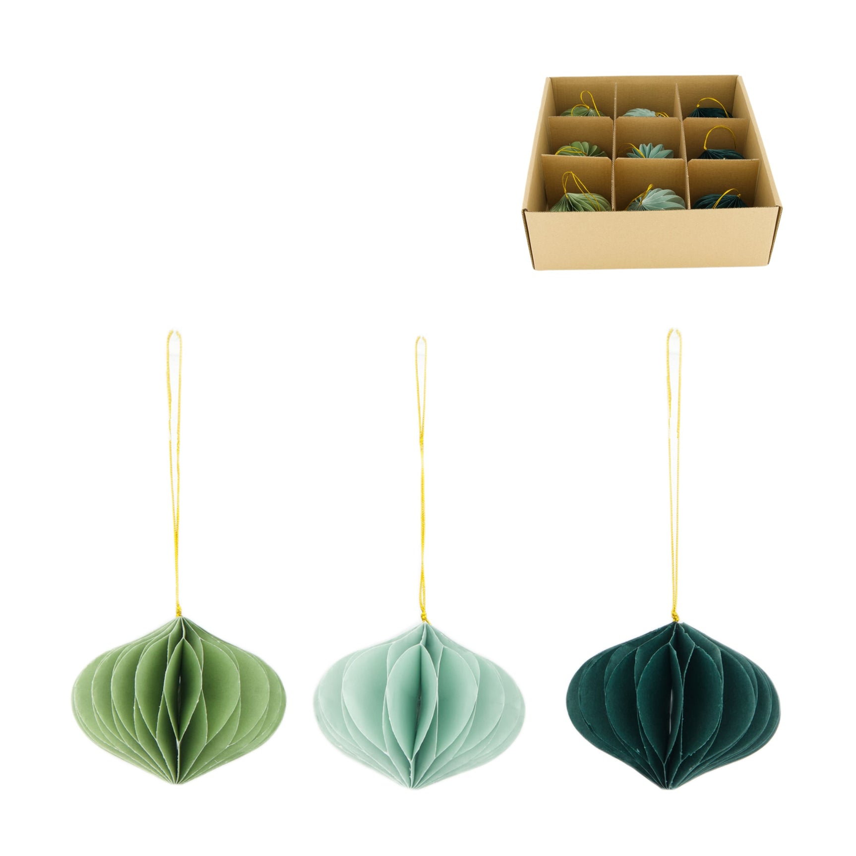 bal papier met hanger 7.5x7.5x6.5cm FSC mix 100%