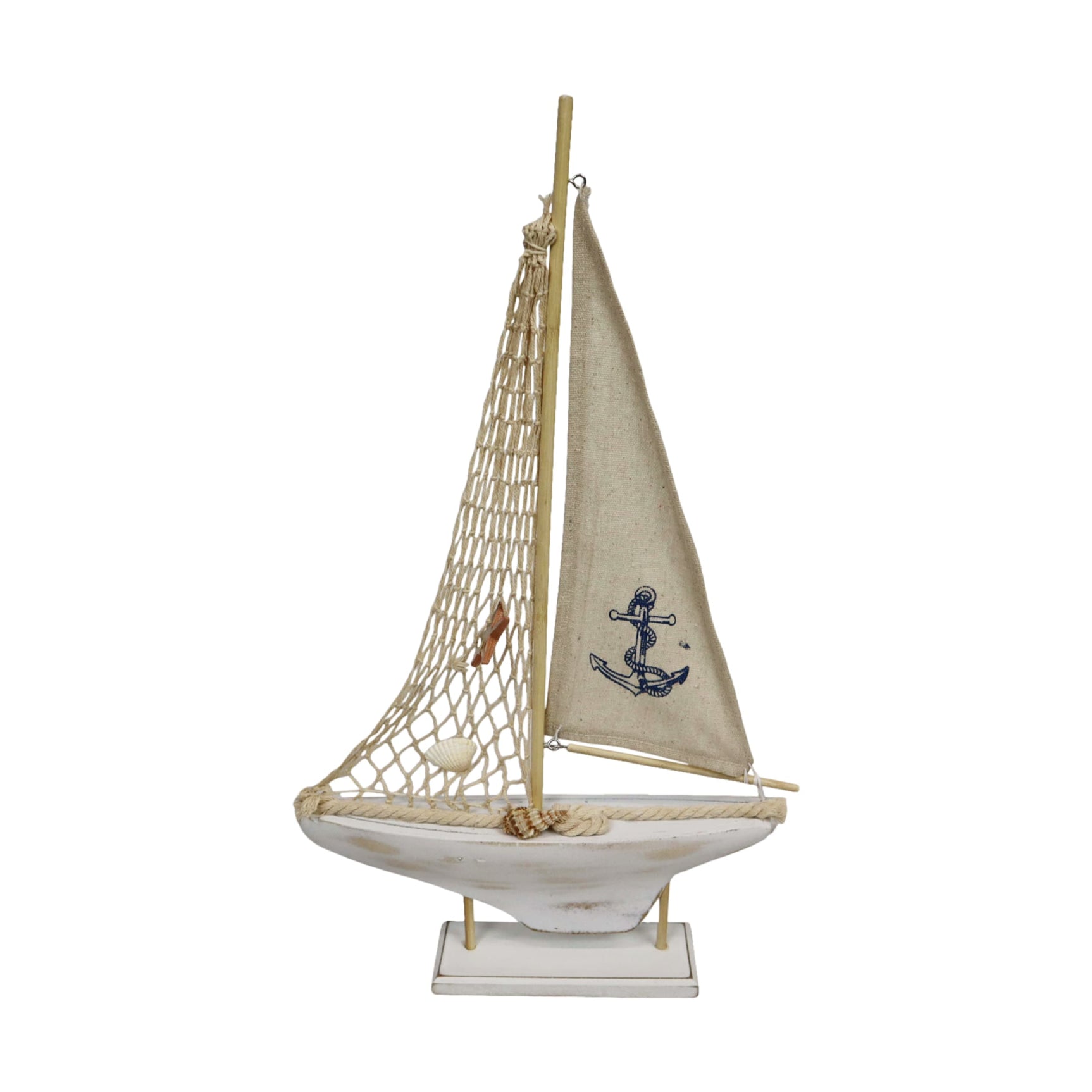 Boot grenenhout met stof op poten FSC