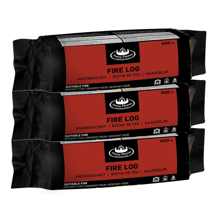 Fancy Flames - Paraffine haardblok set van 3