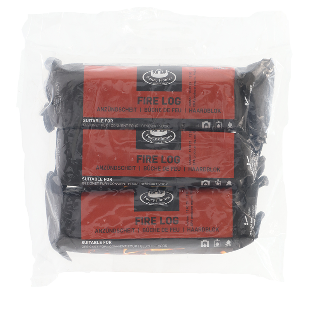 Fancy Flames - Paraffine haardblok set van 3