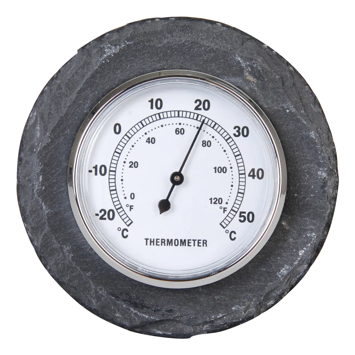 Leisteen thermometer rond 12cm - Esschert design