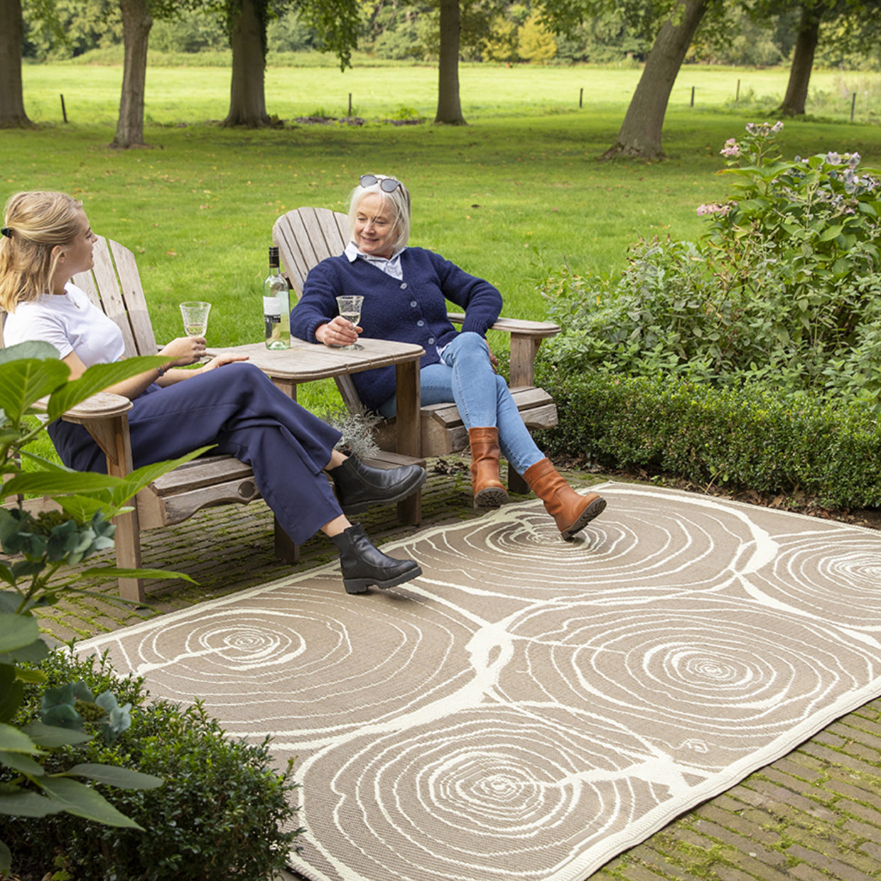 Esschert design - tuintapijt 150x240 jaarringen