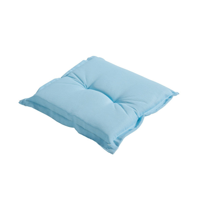 Zitkussen 50x50 cm lichtblauw, afgeronde kussenvulling en opstaande randen