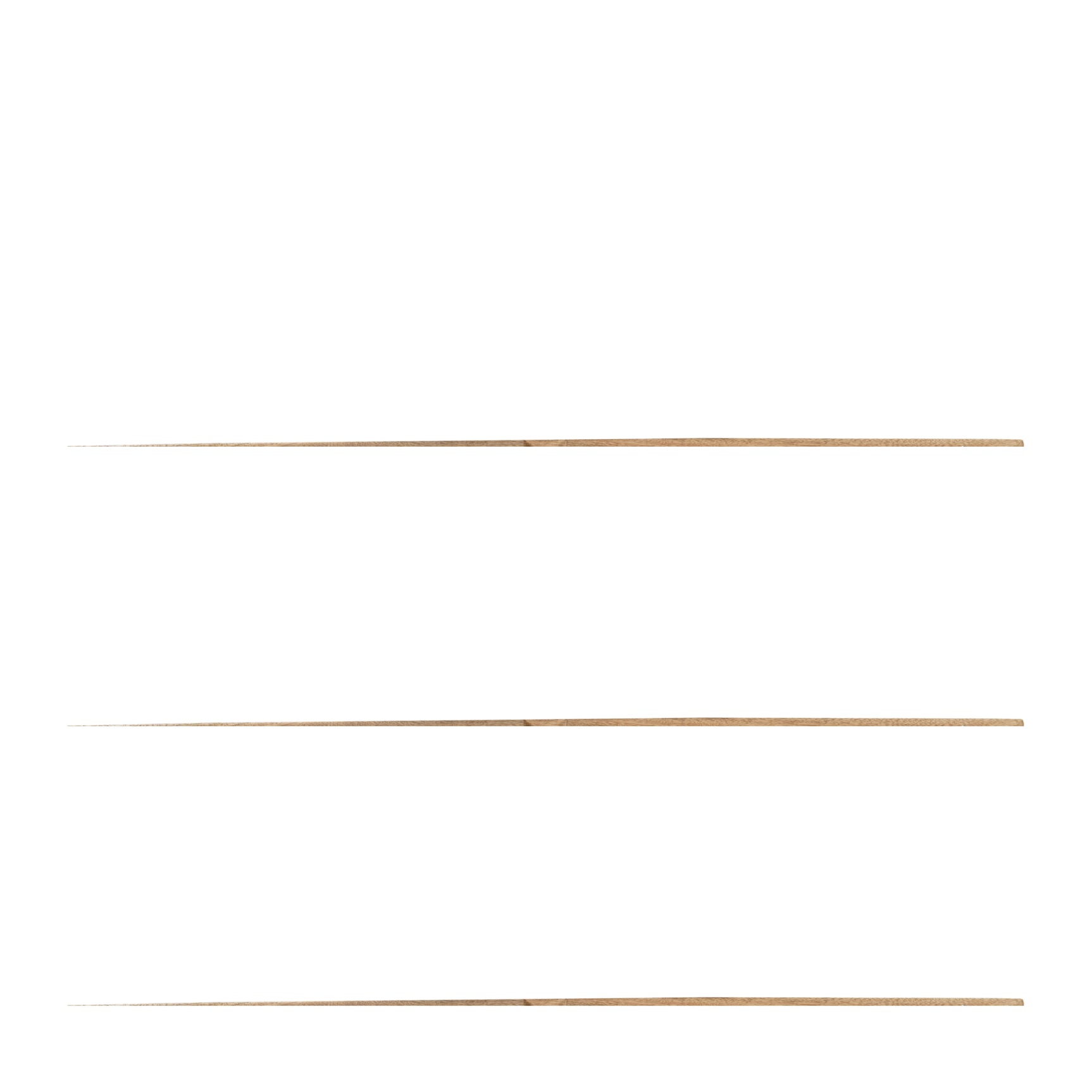 Houten latten, set met drie lange stroken