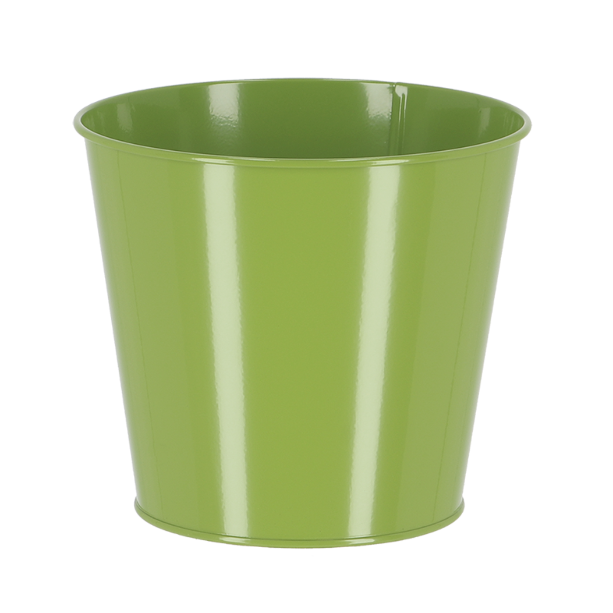 Esschert design bloempot, glanzend groen met ronde bovenrand