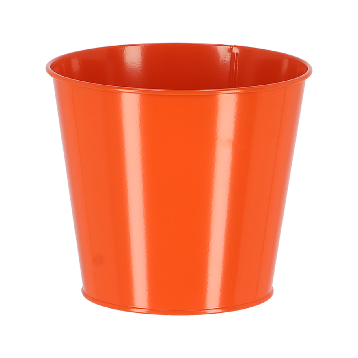Esschert design bloempot, glanzend oranje met ronde bovenrand