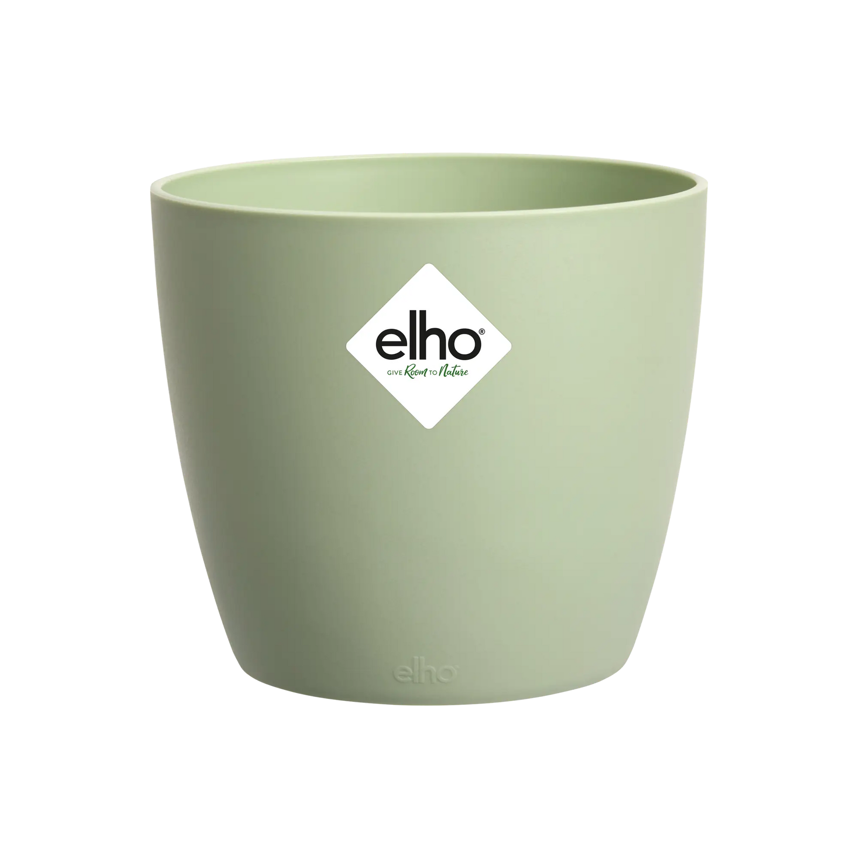 Elho mini plantenpot rond in sorbetgroen met elho-logo