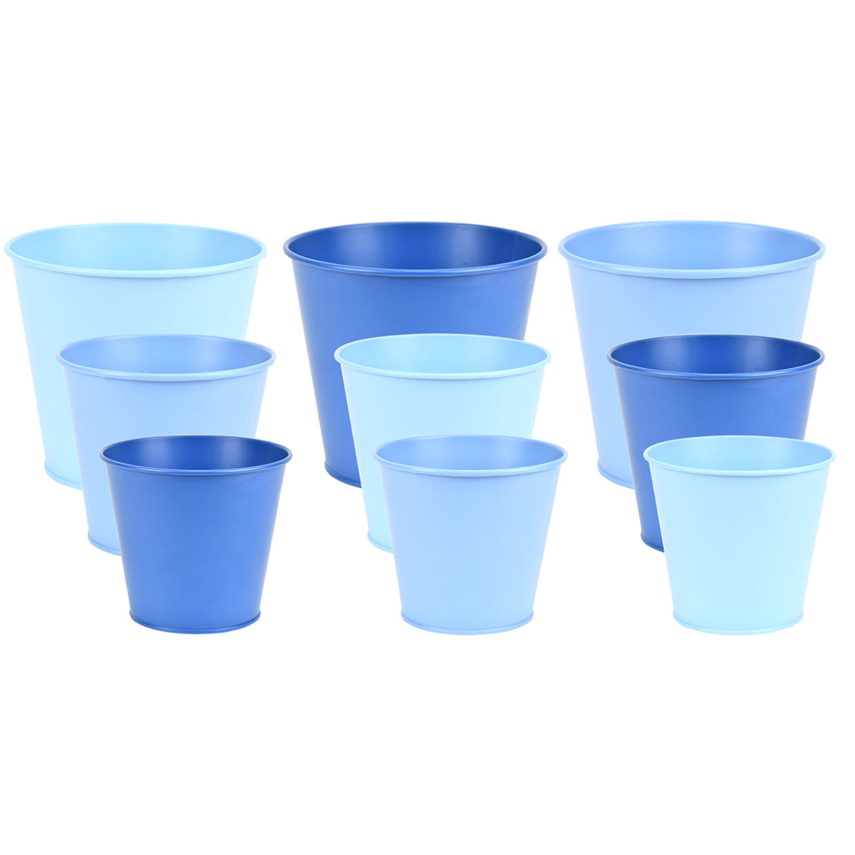 Esschert design - 50 tinten blauw bloempotset