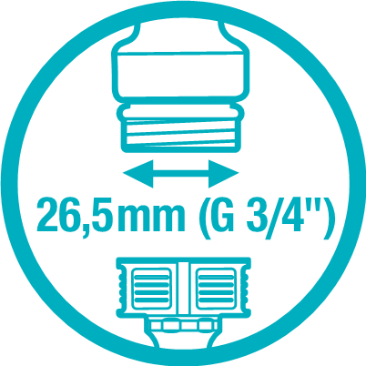 Gardena kraanstuk: maat 26,5 mm (G 3/4")