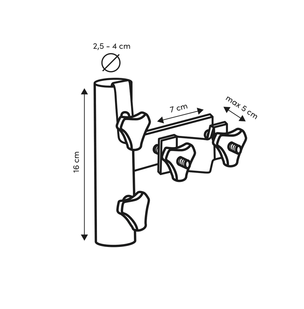 Platinum - Vertical round railing, Ø38mm