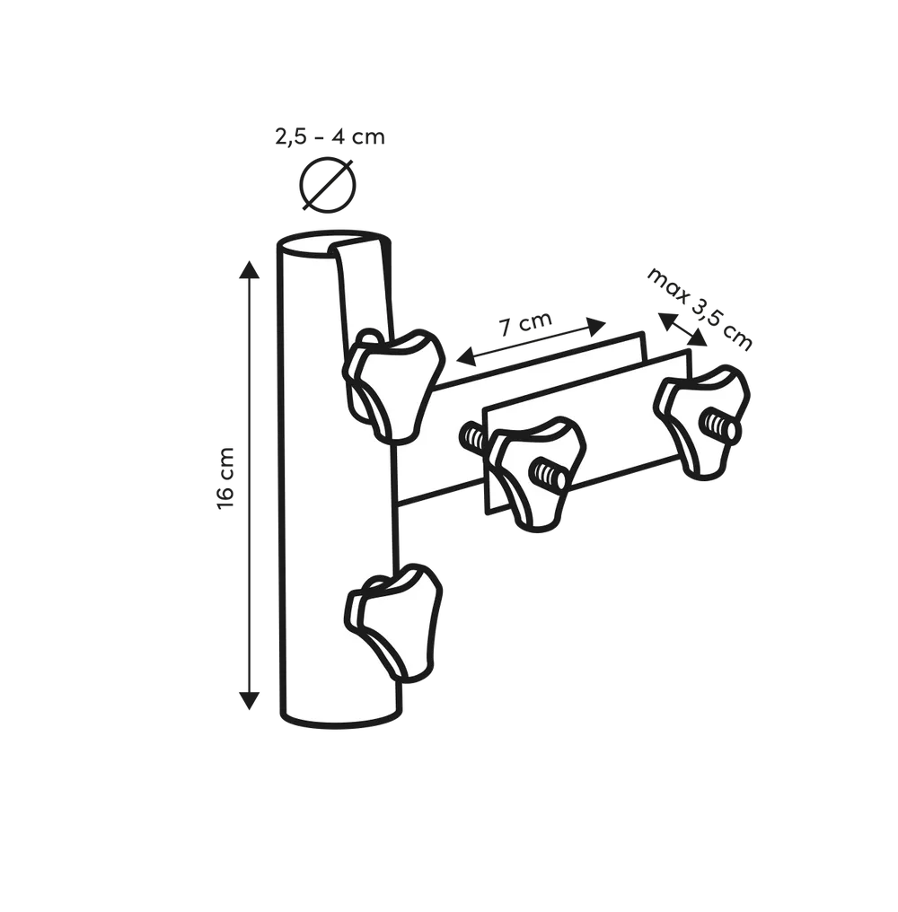 Platinum - Vertical flat railing, Ø38mm