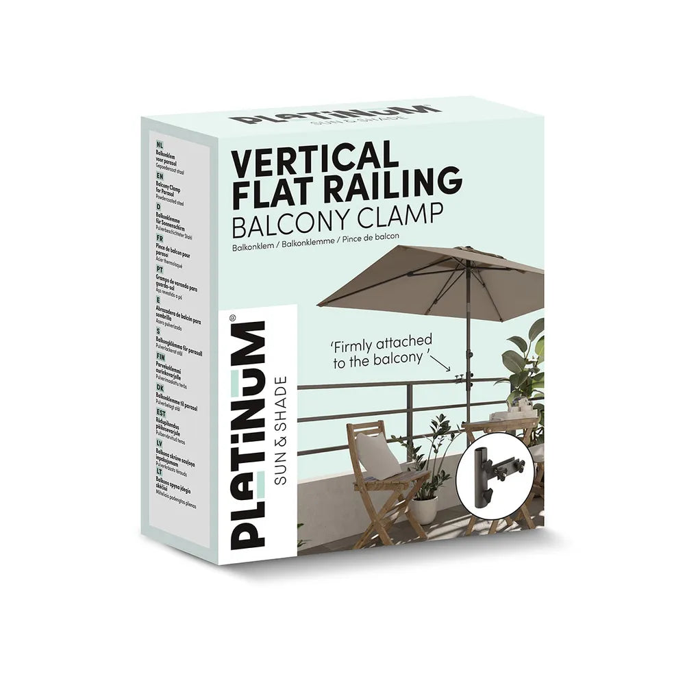 Platinum - Vertical flat railing, Ø38mm