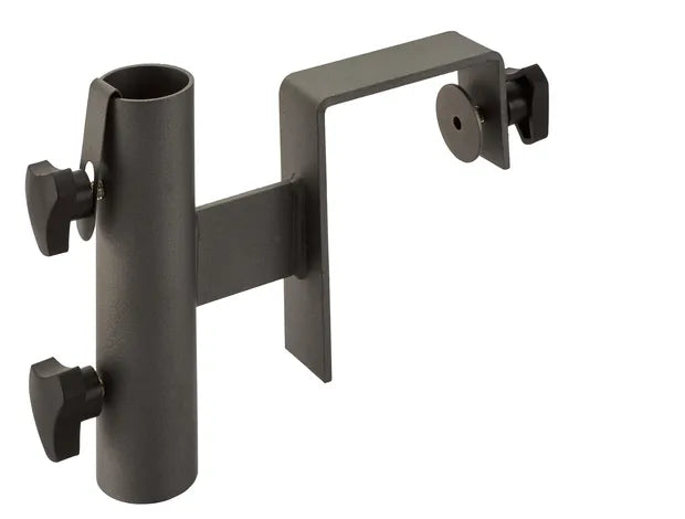 Toprailingset met bevestigingsklem voor reling, Ø38 mm, 11 cm, donkergrijs