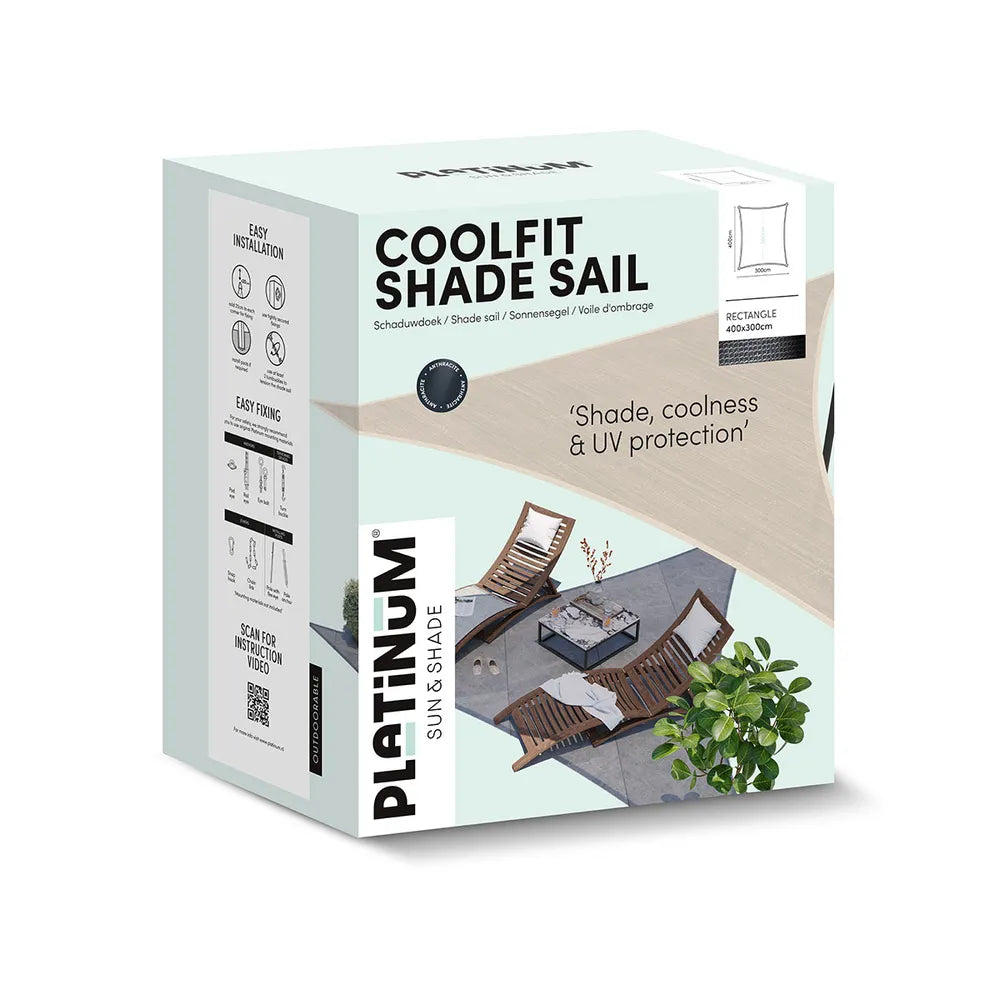 Platinum - Shade sail rectangle 400x300