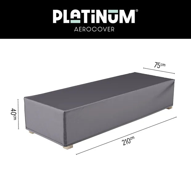 Loungebedhoes donkergrijs met opstaande randen en maat 210x75x40