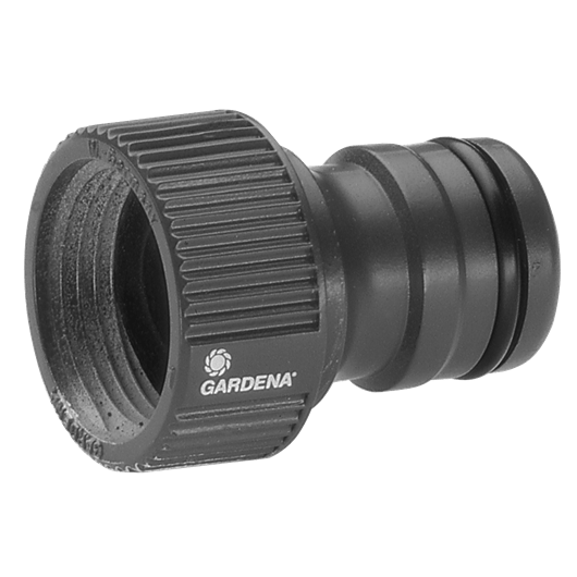Gardena prof-system kraanstuk 3/4" met geribbelde aansluiting, zwart kunststof