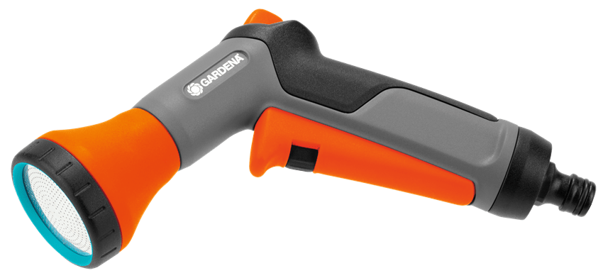 Gardena Classic pistoolbroes met ronde sproeikop en oranje handgreep