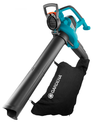 GARDENA bladblazer ErgoJet met zwarte opvangzak en blauwe behuizing