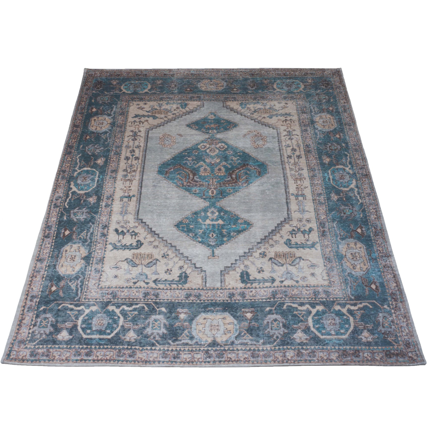 Vloerkleed Karaca Blue 03 - 160 x 230 cm