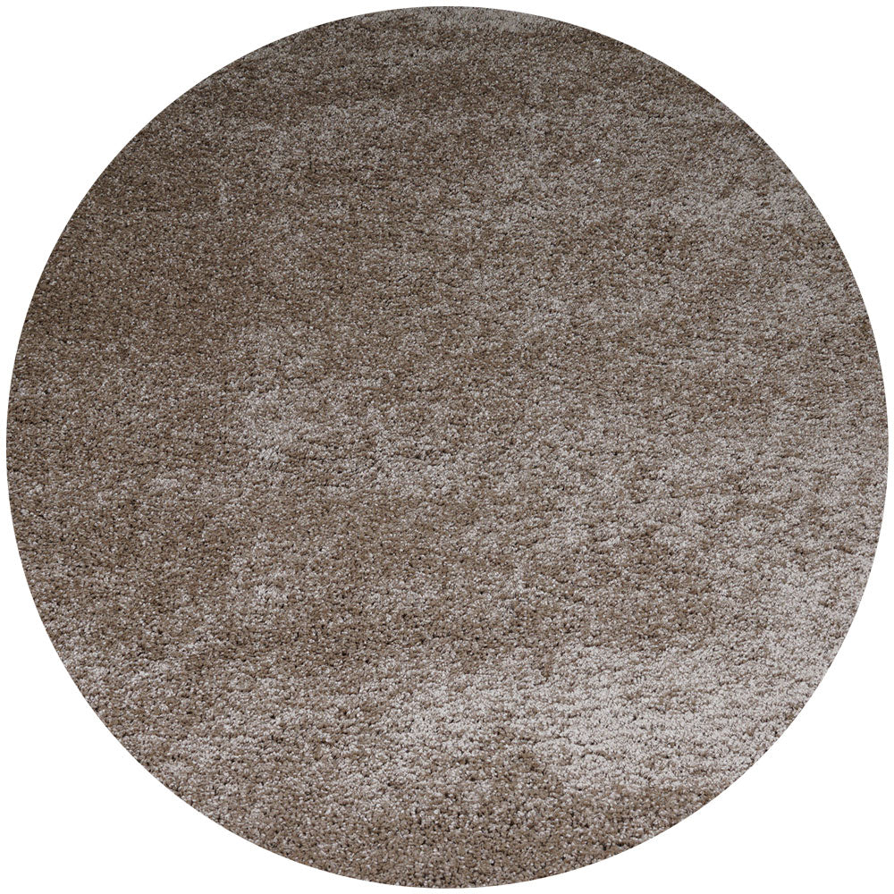 Rond karpet met zandkleurige, fijn geweven pool, ø160 cm