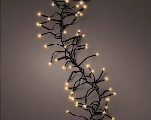 Lumineo Cluster 28m-3000LED zwart/klassiek warm