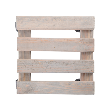 Houten Plantentrolley vierkant S grijs
