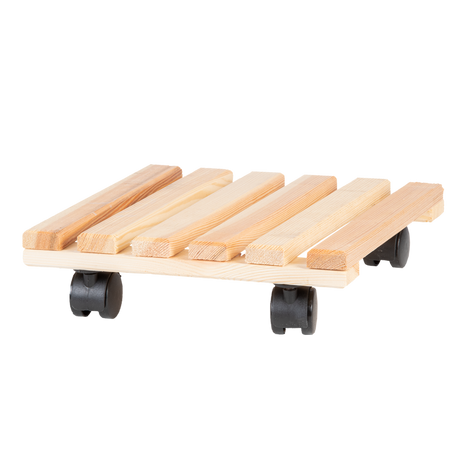 Houten Plantentrolley vierkant L