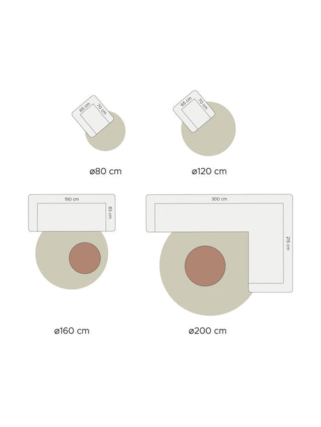 Karpet Lago Beige 16 - Rond ø200 cm