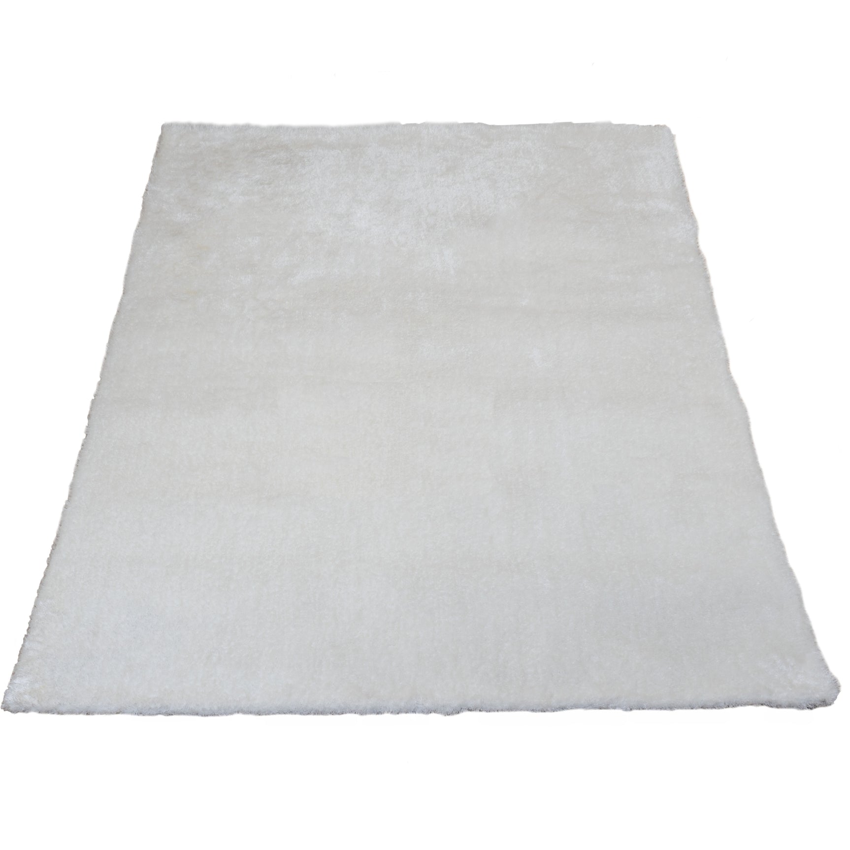 Wit rechthoekig karpet met korte, egale pool, ca. 200x290 cm