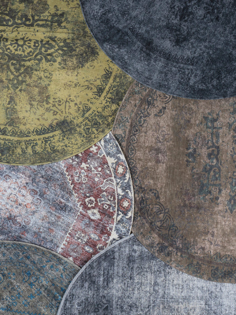 Vloerkleed Madel Rond Rood/Blauw ø160 cm