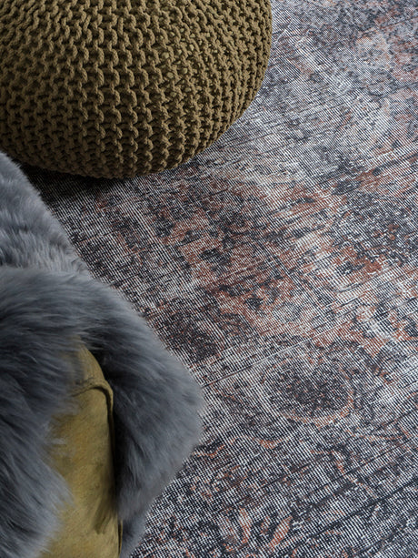 Vloerkleed Mila Antraciet/ Brown 160 x 230 cm