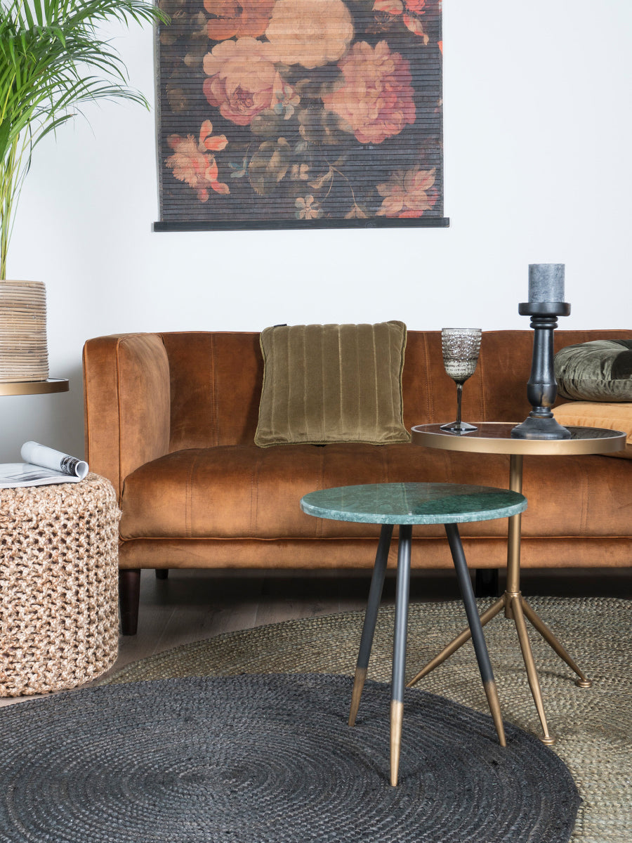 Vloerkleed Jute Rond Army Green ø120 cm