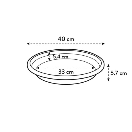 Elho - Schotel Rond Antraciet | 40