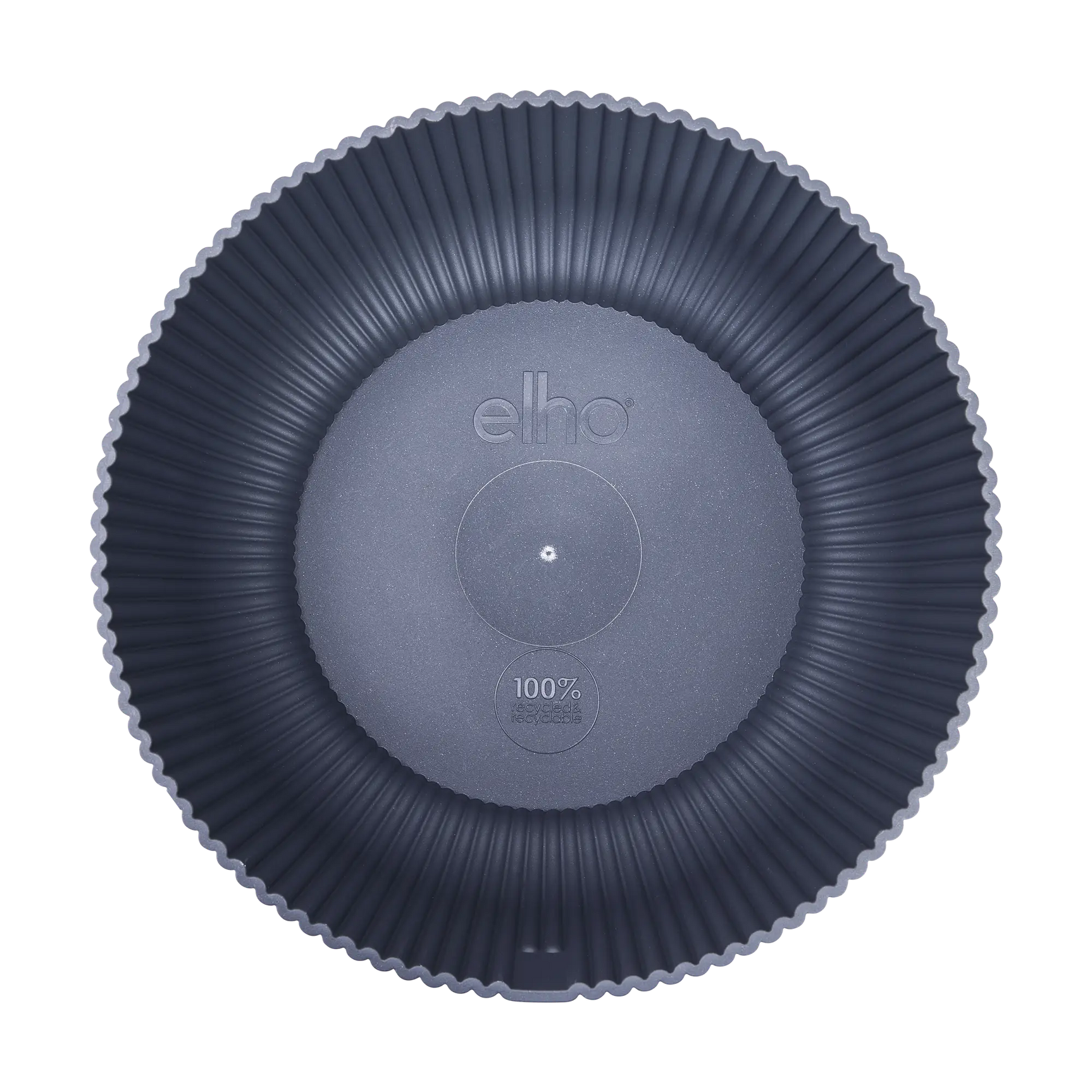 Elho vibes fold bowl 25 cm antraciet, bovenaanzicht met 100% label