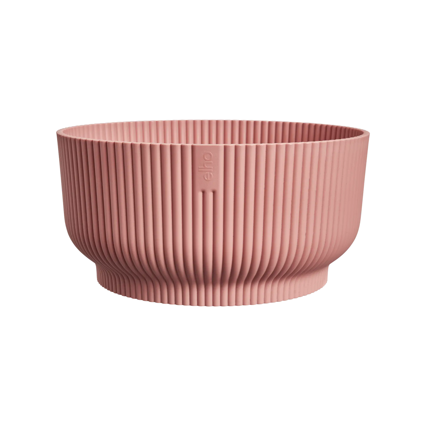 Elho vibes opvouwkom 25 in delicate roze, geribde zijkanten met logo