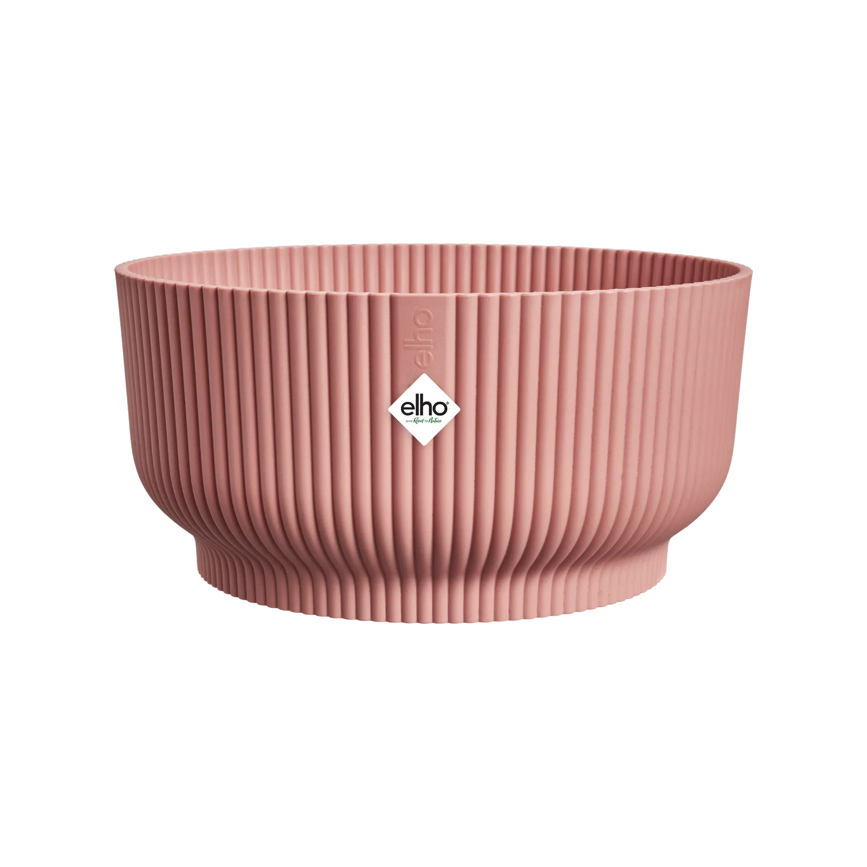 Elho vibes opvouwkom 25 in delicate roze, geribde rand en bodem