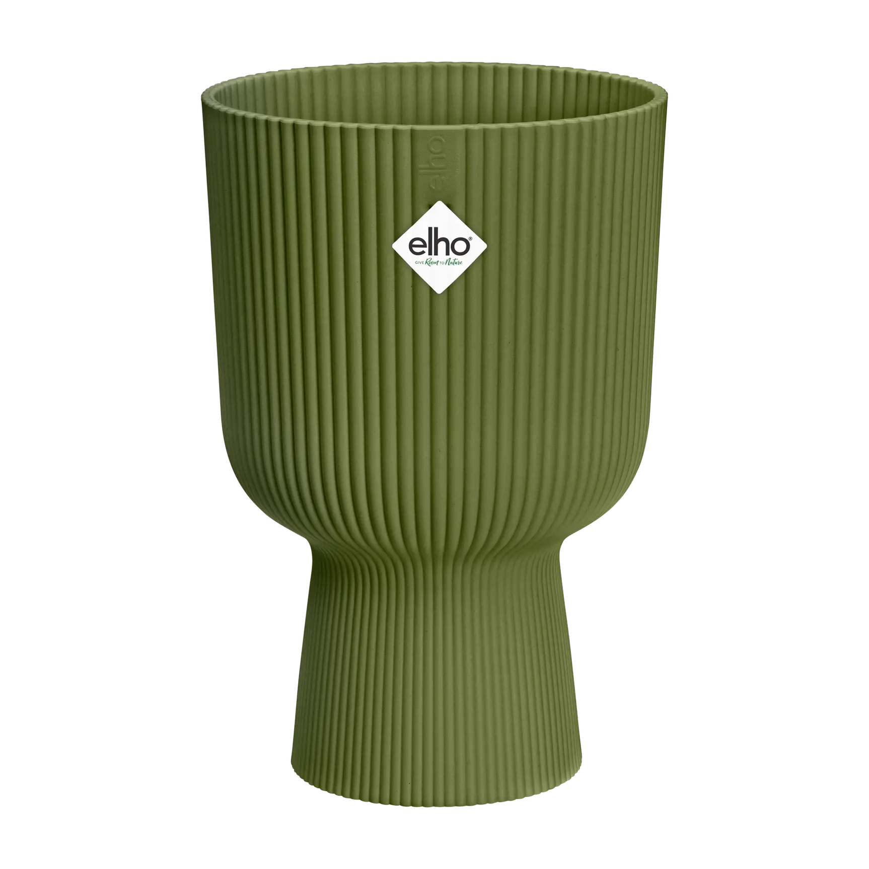 Elho Vibes fold plantenbak, olijfgroen geribd ontwerp