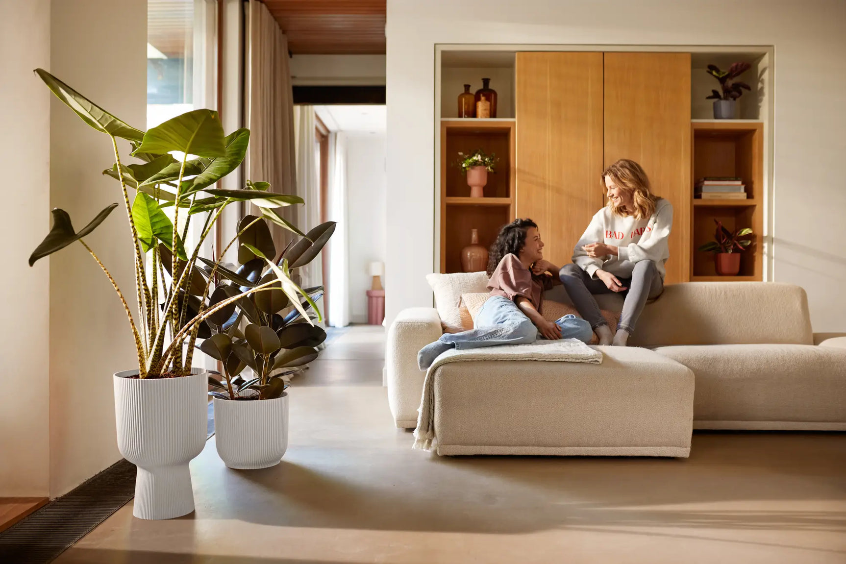 Elho - vibes fold coupe 30 linnen wit