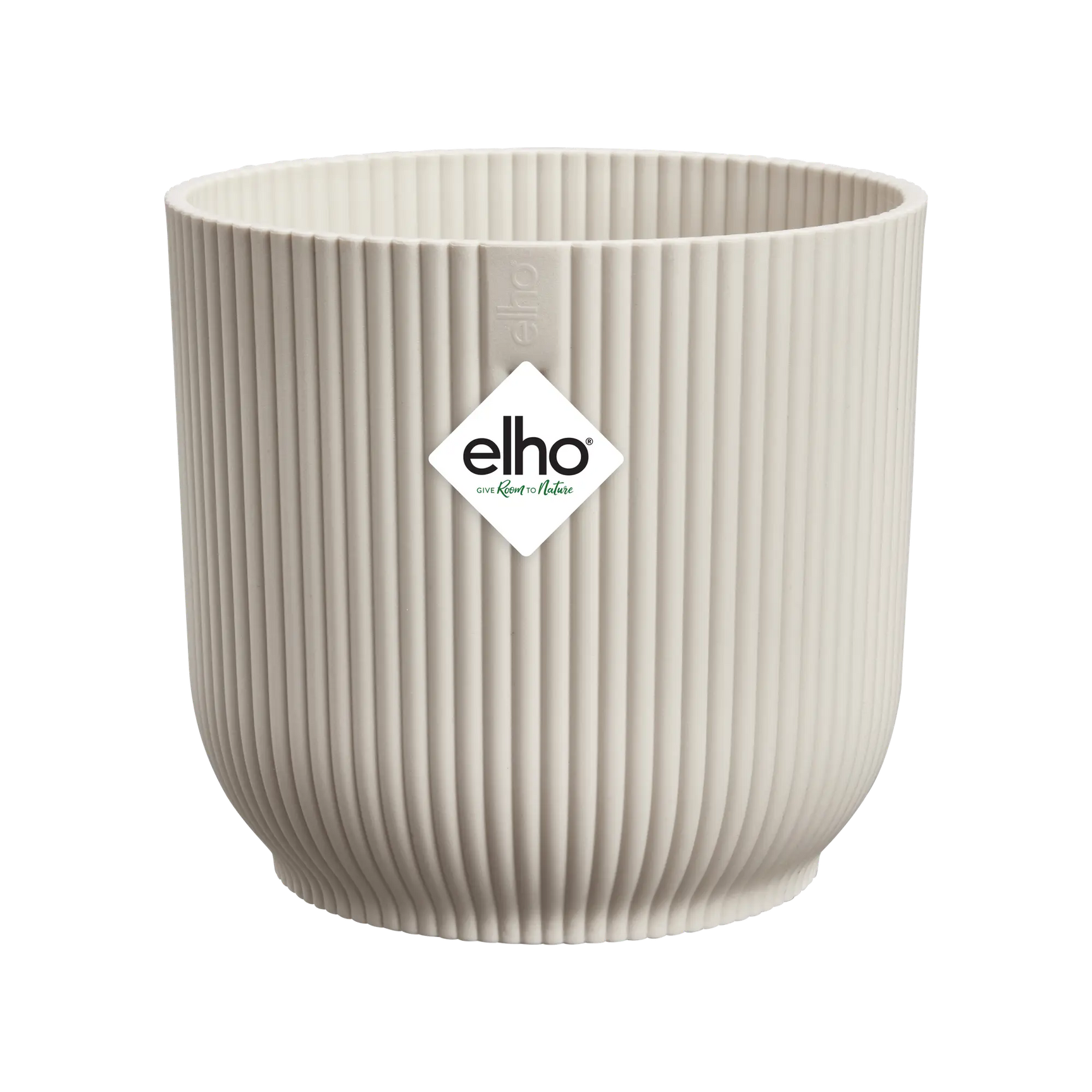 Elho Vibes fold plantenpot, ribbels, wit linnen, Ø35 cm