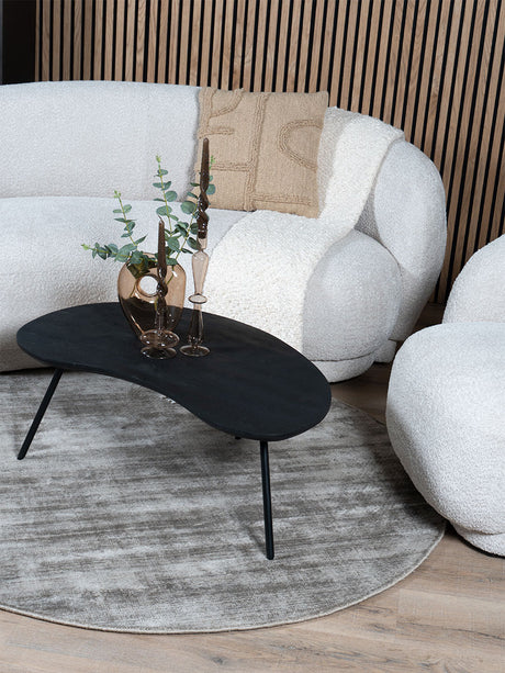 Vloerkleed Cos - Viscose Taupe Rond ø200 cm
