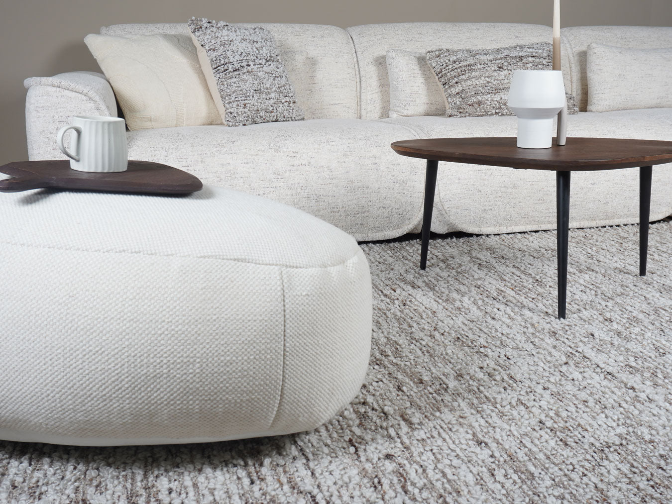 Vloerkleed Mica Naturel/Brown 160 x 230 cm