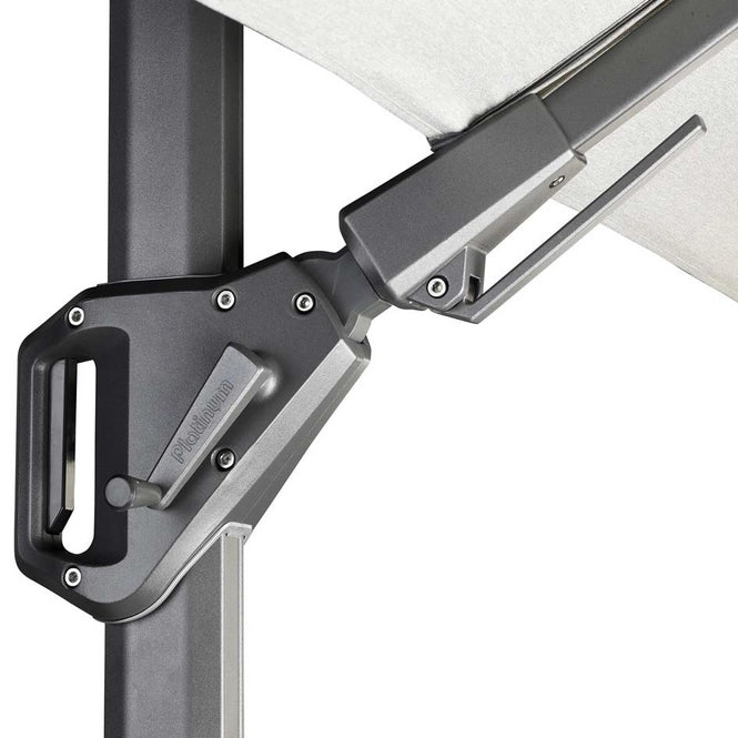 Platinum zweefparasol Challenger T² 350x260 - Taupe