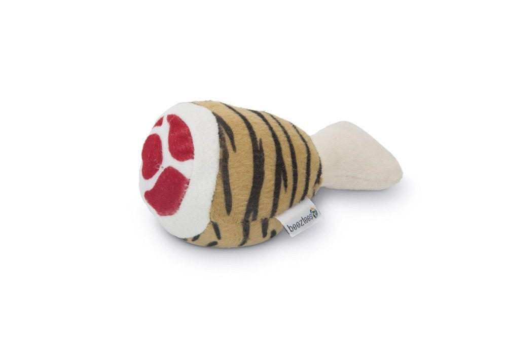 Beeztees - Pluche Drumstick Tijger Kl 12,5cm