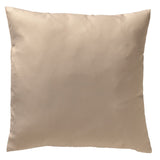 Buitenkussen 45x45 cm effen zandkleurig kussen met gladde stof