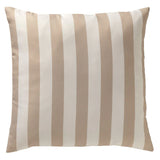 Buitenkussen 45x45 cm met beige en crème verticale strepen